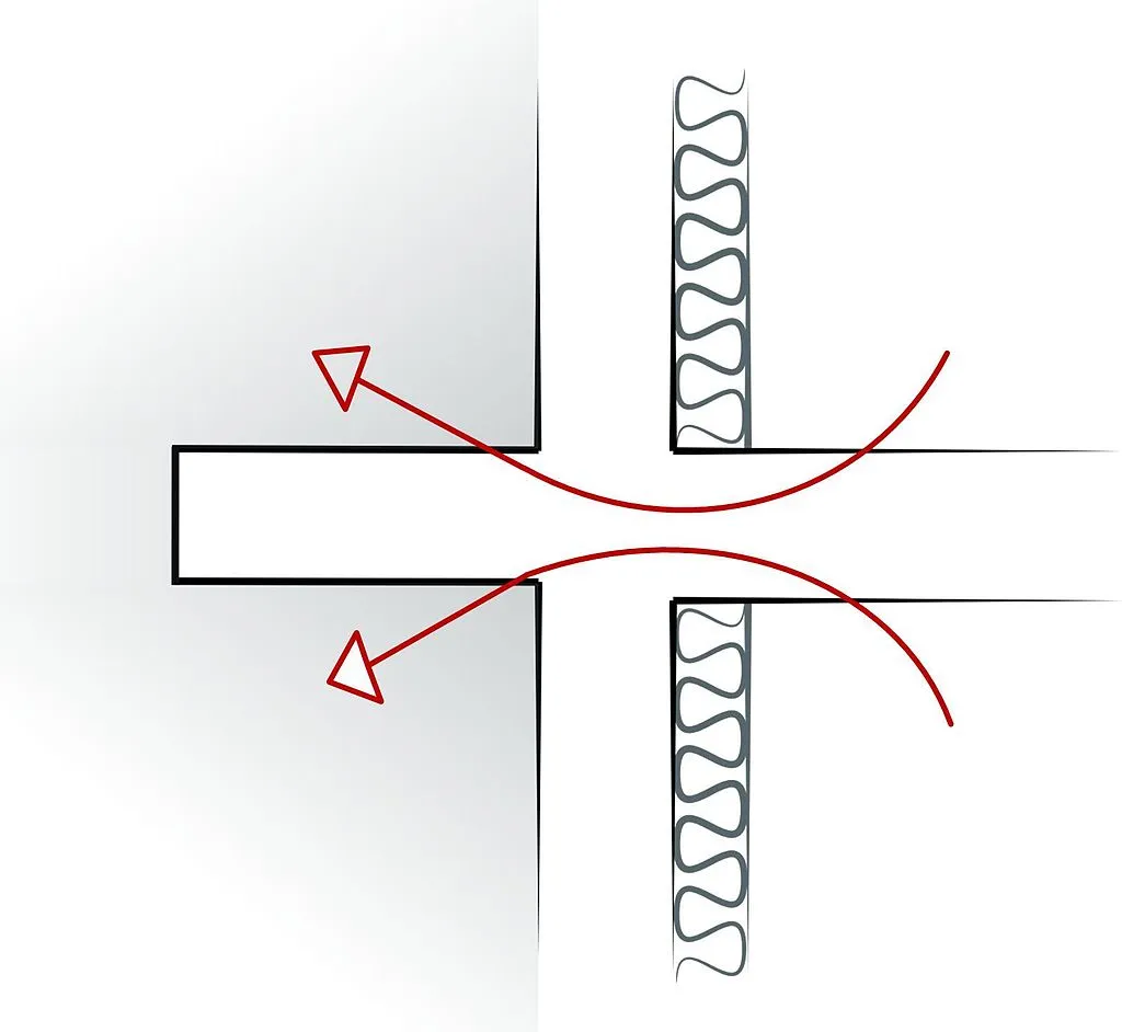 Chéma d'un pont thermique plancher/balcon.