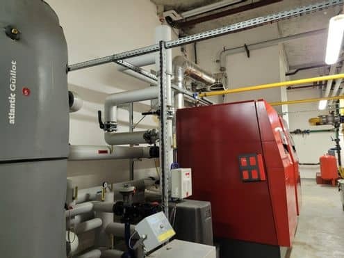 Photographie de la chaufferie gaz du 20 rue d’Arcueil dans le 14e arrondissement. Photo de la chaufferie de la Résidence Arcueil alimentant l’ensemble de la copropriété en chauffage