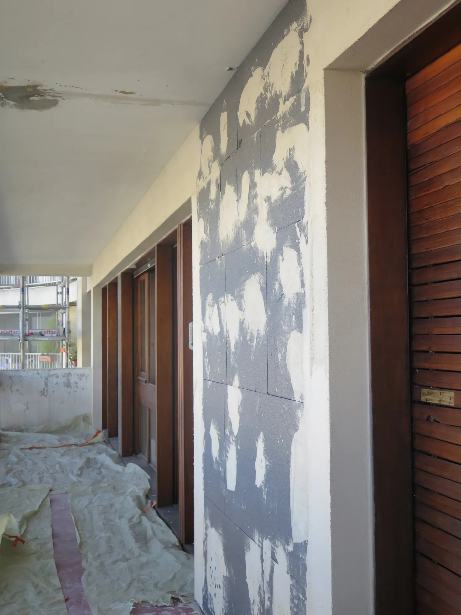 Photo de l'isolation des façades de la résidence Beccaria par l'extérieur