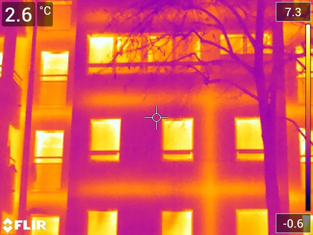 Image montrant les déperditions thermiques par les fenêtres