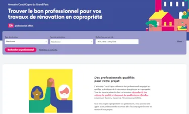 Interface de l'annuaire CoachCopro